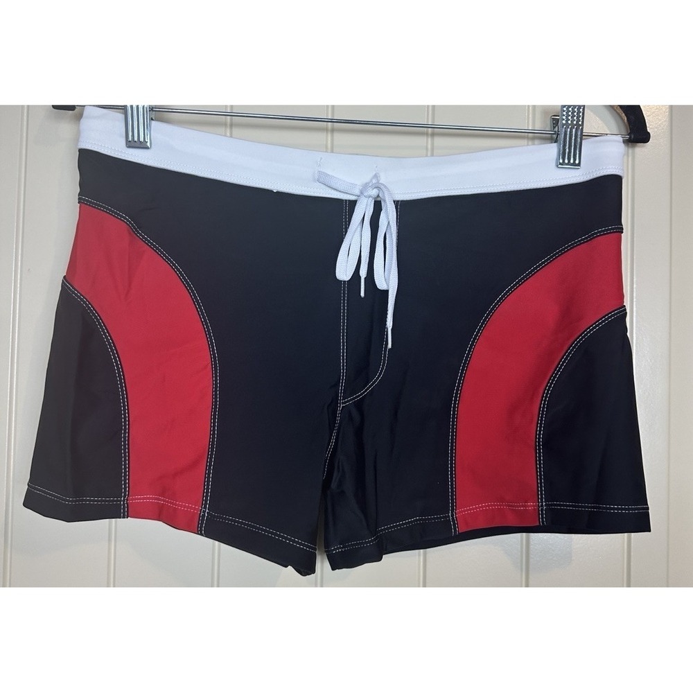 Baleaf NWT Red black athletic Workout Biker Shorts Athleisure unpadded sz XL NWT